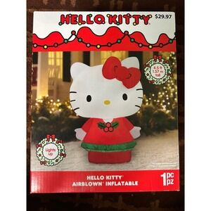 Hello Kitty Christmas Airblown Inflatable 4.5 ft‎ Tall Holiday Decor